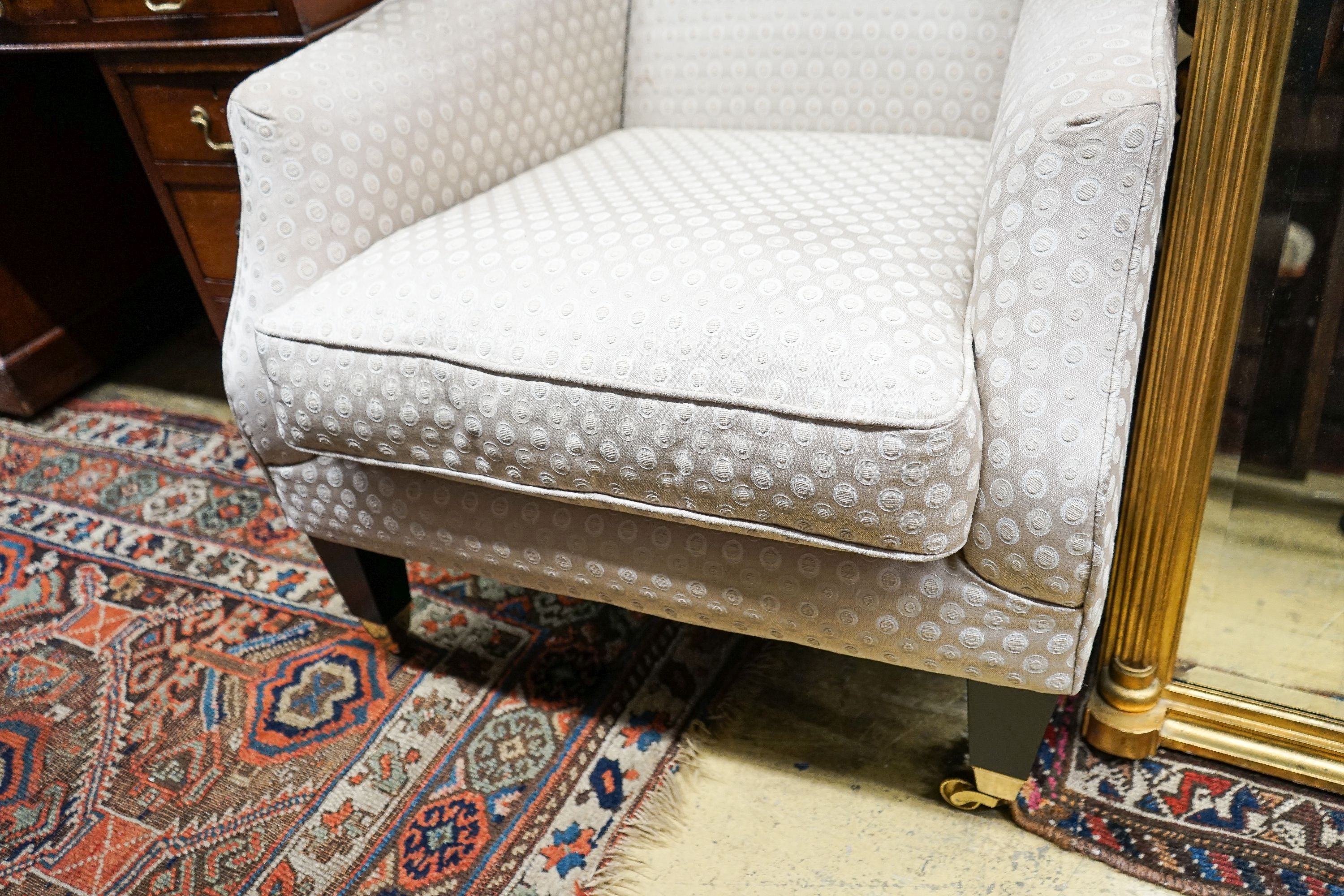 A contemporary Laura Ashley upholstered armchair, width 74cm, depth 90cm, height 94cm